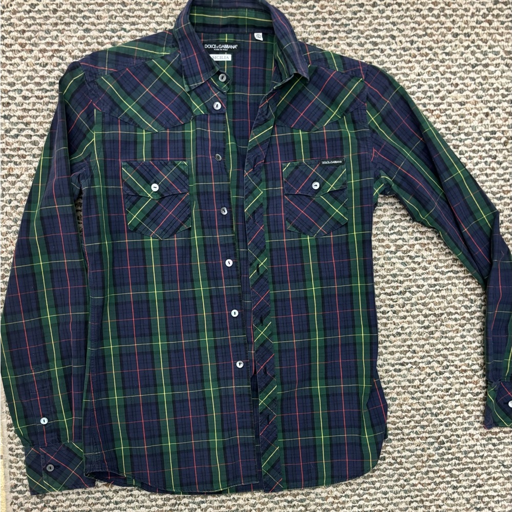 Dolce & Gabbana Sicilia Button Down shirt size 40neck 15 3/4